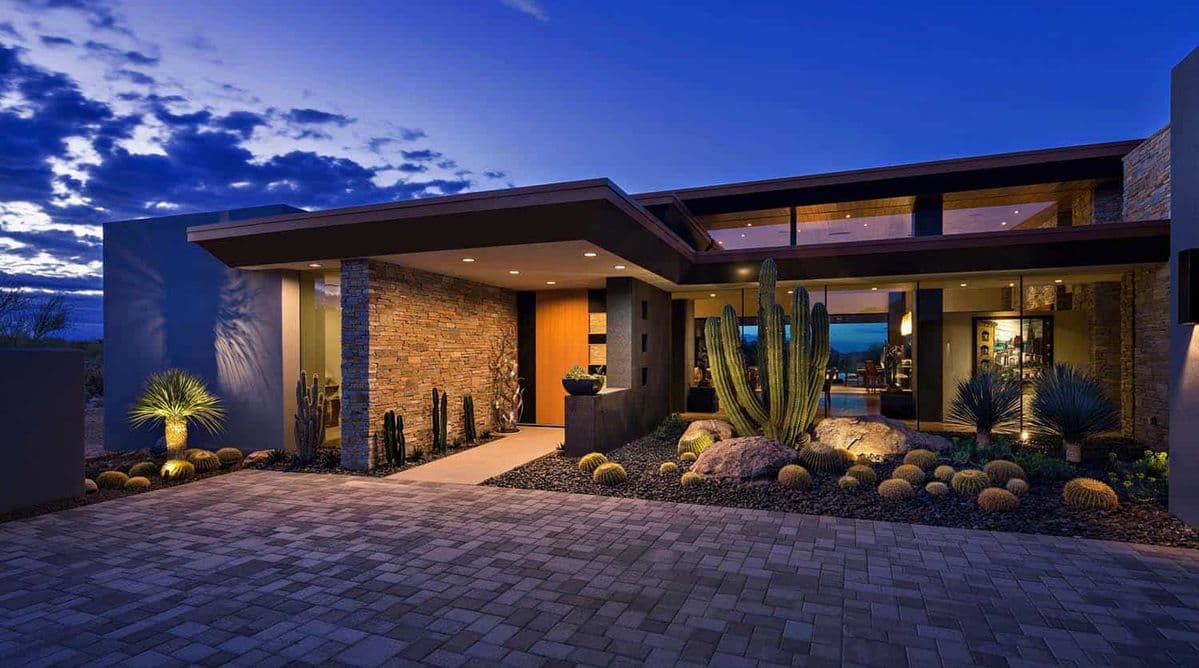 Desert Sanctuary Landscape - Modern Xeriscape Design